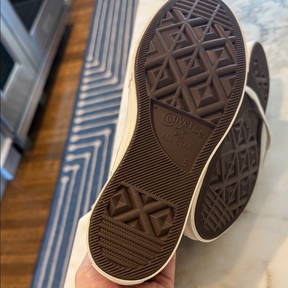 NWOT Comme des Garcons Blue and White High-Top Sneakers - Chuck Taylor - Picture 3 of 5